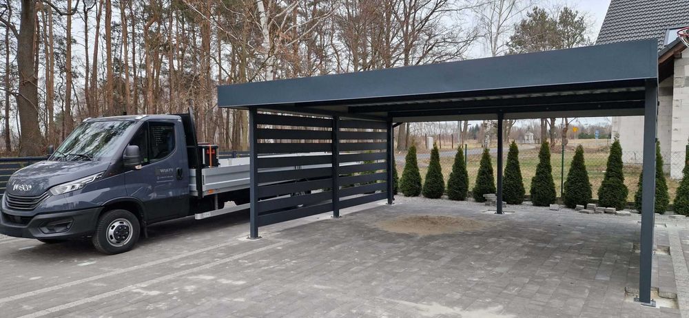 Wiata samochodowa, garażowa, dwustanowiskowa, carport, wiata