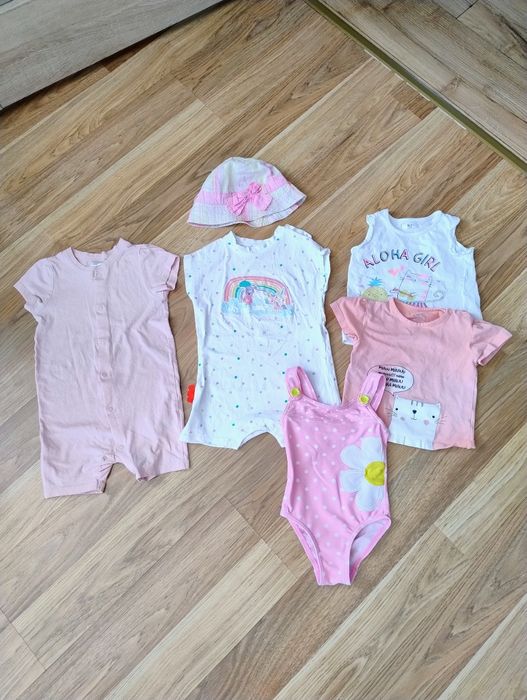 Letnie ubrania dla dziewczynki rozm 80