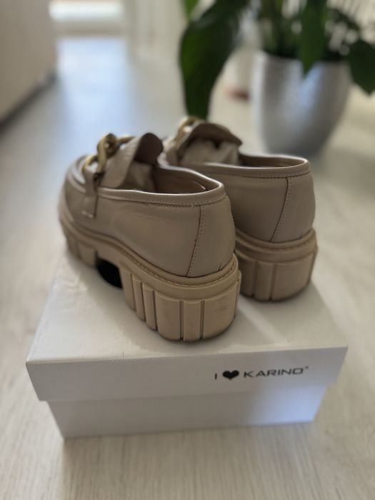 Loafersy KARINO r. 38 Beżowe