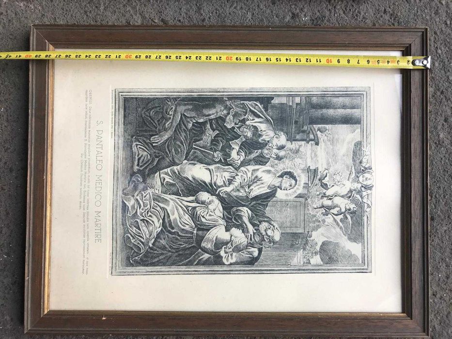 Stary obraz wraz z ramą