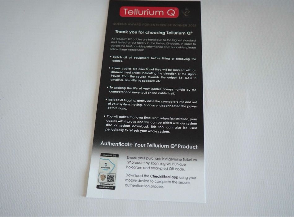 Tellurium Q Black II RCA 1m/ Promocja !!!