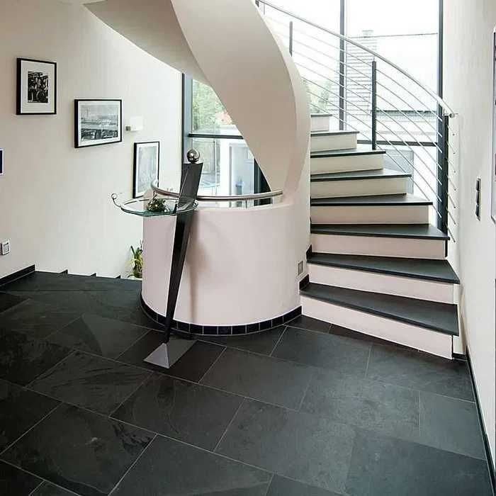 Płytki Łupek Panther Black naturalny 80x40x1,2 cm- podłoga ściany