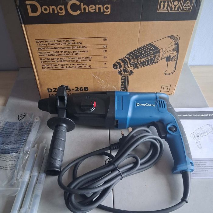 wiertarka udarowa DongCheng 800W SDS-Plus NOWA / komplet