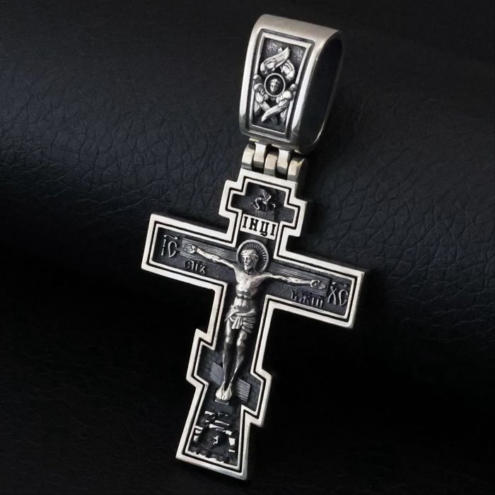 Серебряный крест ПРАВОСЛАВНЫЙ (арт 01) 27.6 грамма