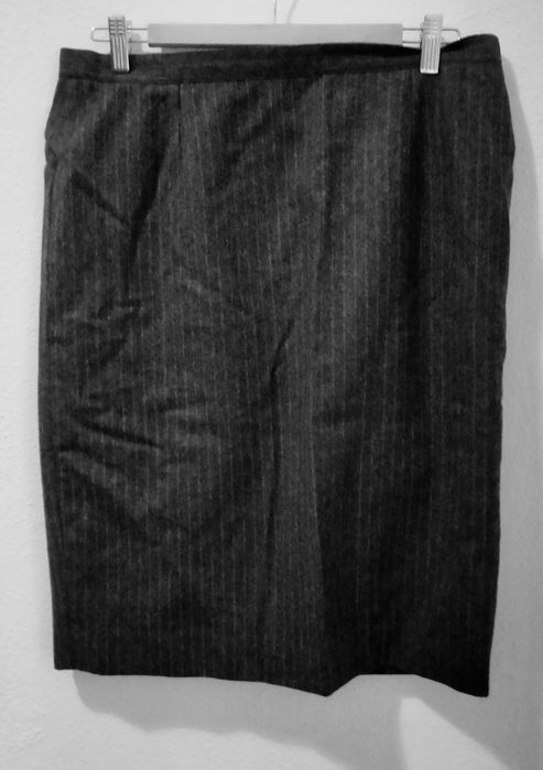 Saia 80% lã cinzento
