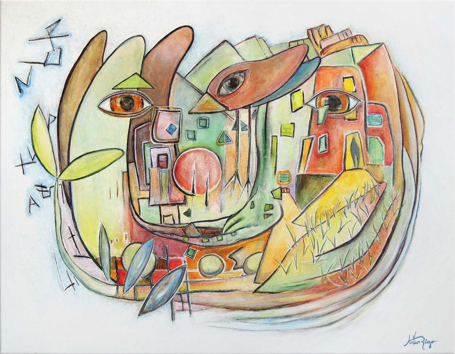 Painting - The Totality Germinating, 90x70 cm64285115155074121