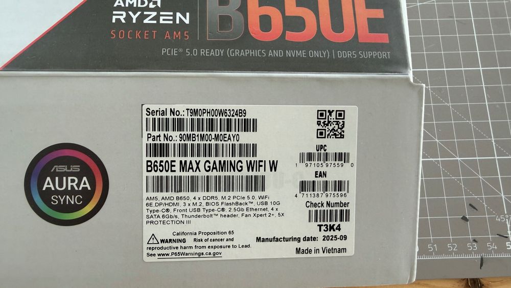 Motherboard ASUS B650E MAX GAMING WIFI W | Nova, Selada c/ Garantia (AM5)