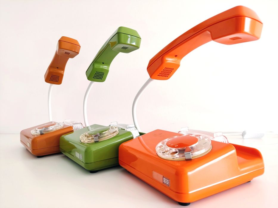 Lampka z telefonu, telefon prl,  rwt tulipan, vintage, retro