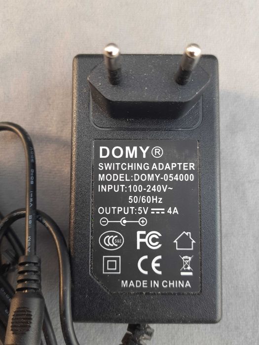 Блок питания  DOMY 5V – 4A для Android TV-box или ТВ-приставки