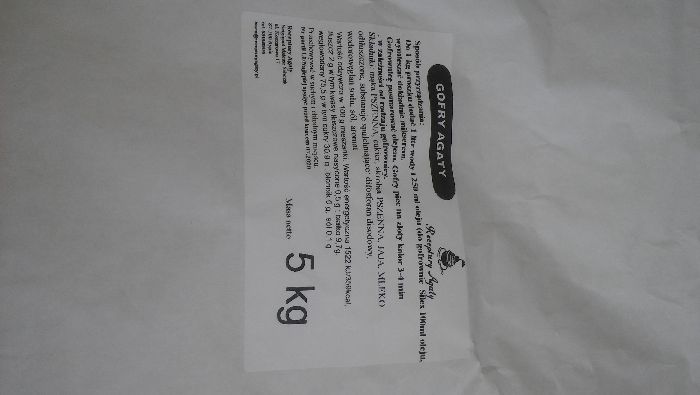 Gofry opakowanie 5 kg