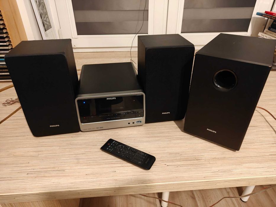 Mikrowieża DVD 2.1 Philips MCD183 | Subwoofer 100W | USB AUX | Pilot | BDB