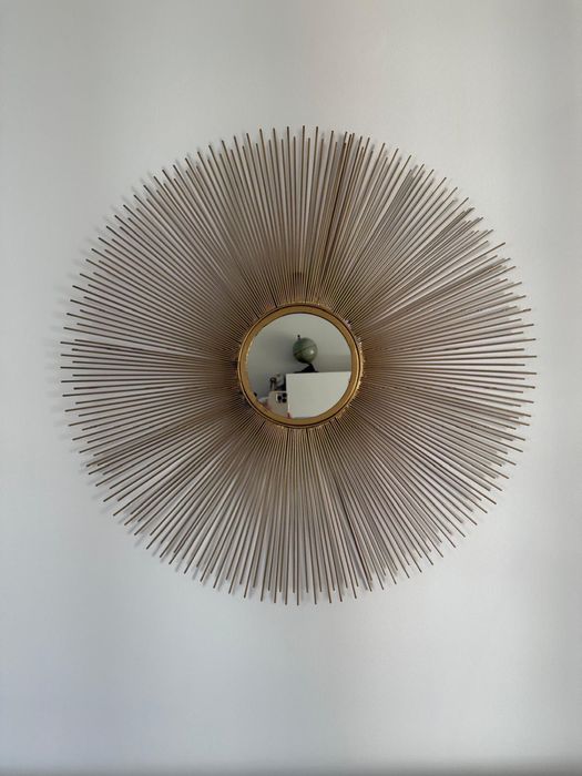 Espelho dourado metálico