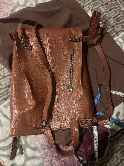 Briar рюкзак сумка натуральна шкіра  корал рожевий