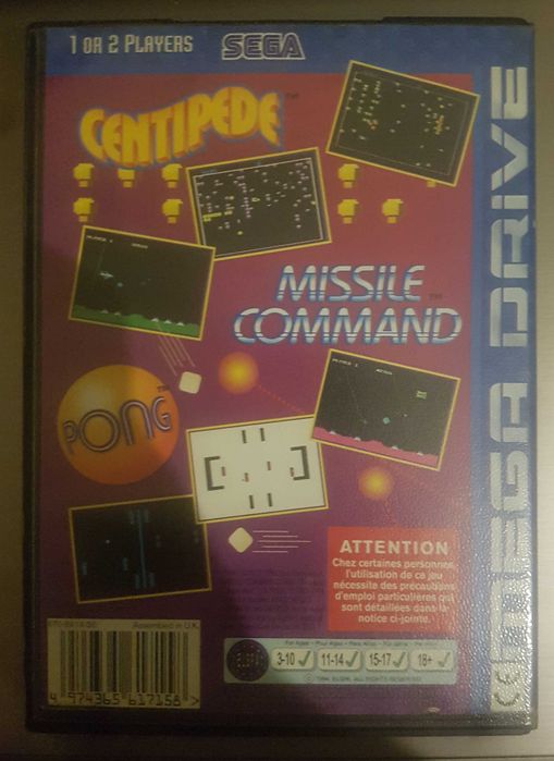 Jogo Arcade Classics para SEGA Mega Drive