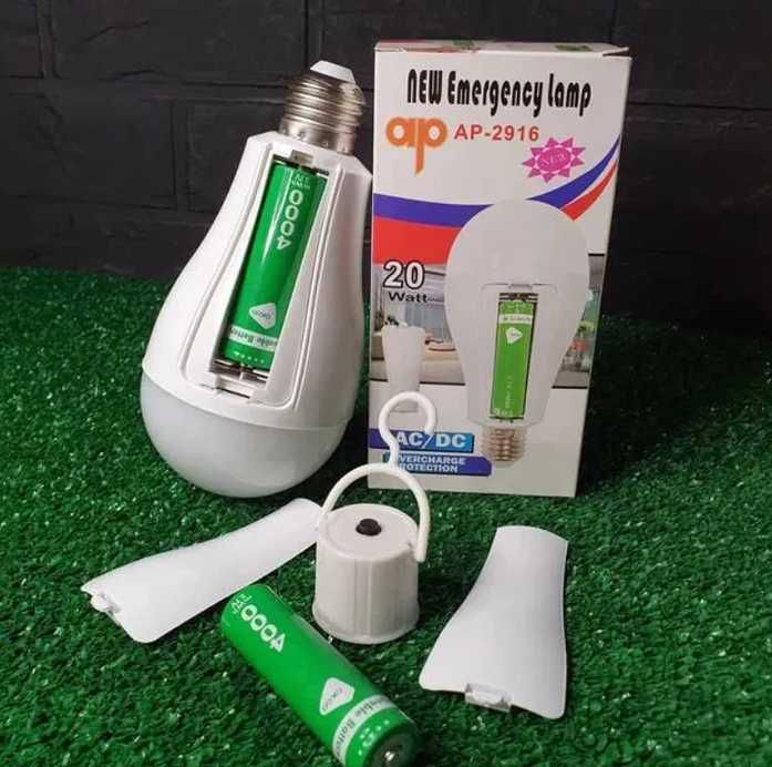 Аккумуляторная LED лампа 20W с крючком — Аварийный фонарь  3920