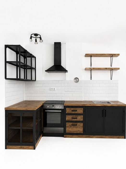 Металева кухня в стилі Loft