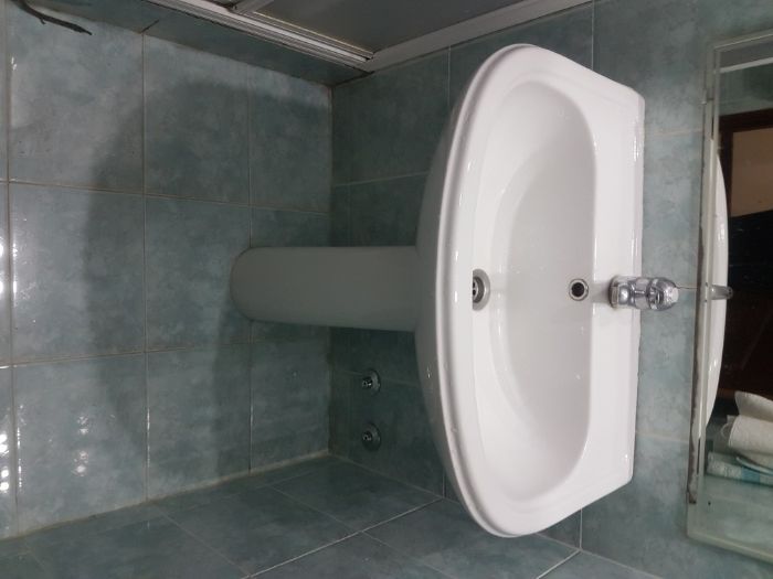 Lavatório de coluna e resguardo de poliban e Azulejos