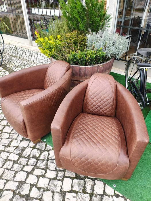 Sofás aviador em pele