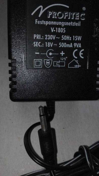 18V  0,5A  Ładowarka , zasilacz