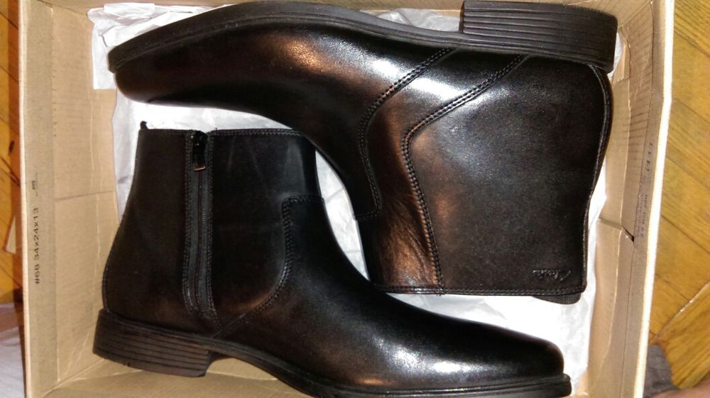Clarks р.46 стельки-31см кожаные ботинки