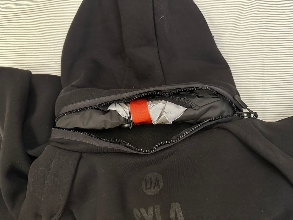 Męska bluza z kapturem Aviatsiya Halychyny Syla Duża Czarna Nowość