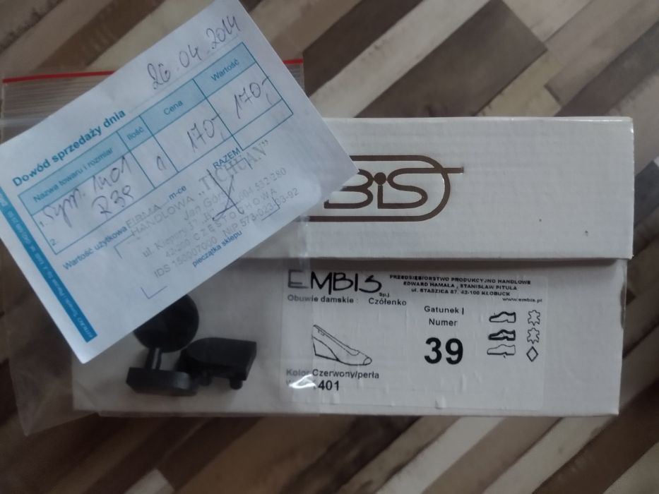 Buty na koturnie Embis roz. 39