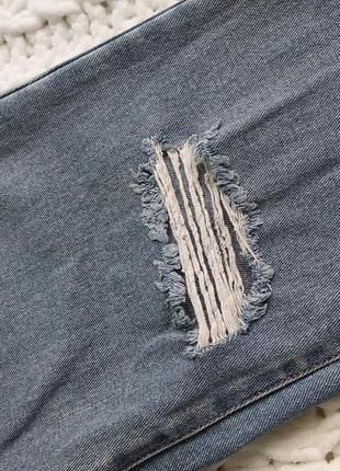 Джинси мом джинсові штани зі рваностямм