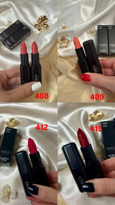 Помада Smart fusion lipstick kiko milano кремова помада кіко мілано 401 404 405 407 408 409 412 415 416 422 432 458 460 461