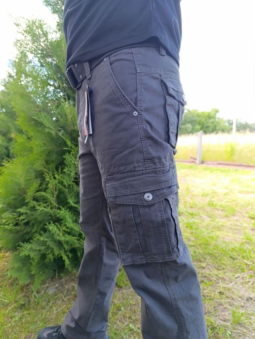 Штани чоловічі карго олива чорні сірі... iteno