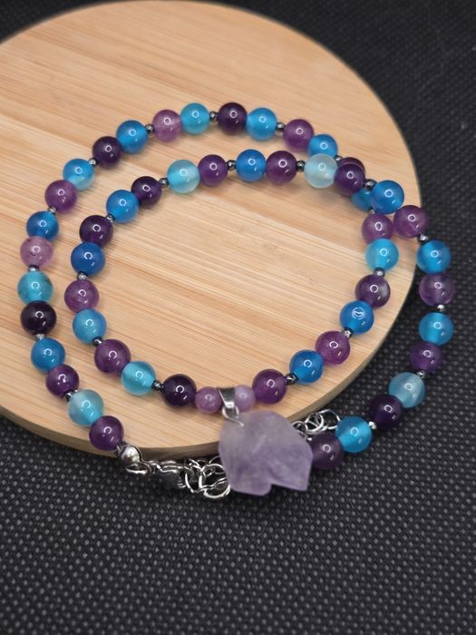 Choker ametyst i Agat