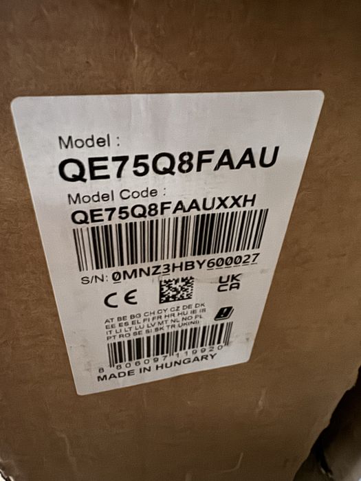 Телевізор Samsung 75q8f Qled Новий Гарантія 1 Рік