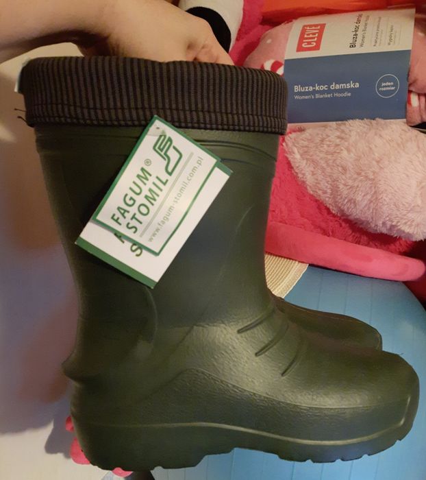 Kalosze robocze, ocieplane, wodoodporne, lekkie, rozm.43, dł.wkł.29cm