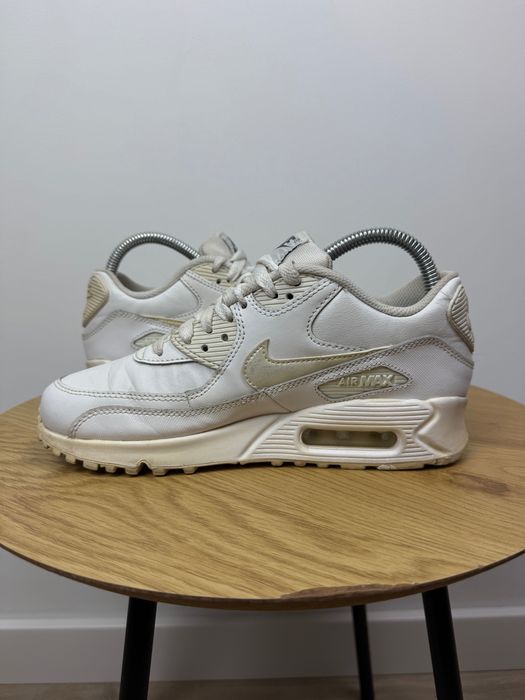 Nike Air Max 90 Leather White Shoes Women's