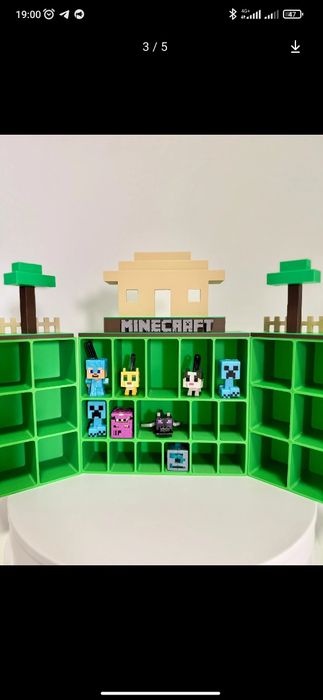 Підставка для Фігурок Kinder Joy Minecraft з Майнкрафт кіндер Будинок