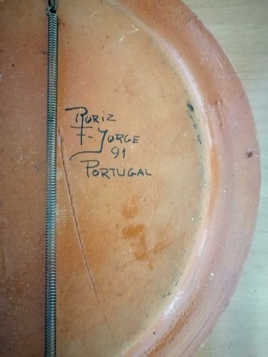 Prato a ceifeira, pintado à mão