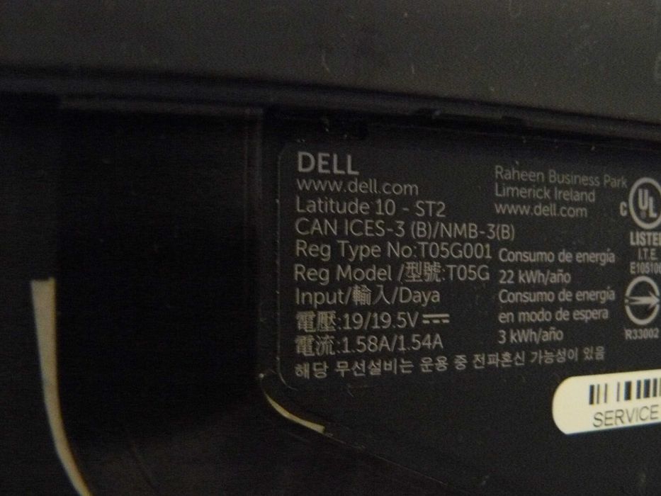 Dell Latitude 10 ST2 - Win8 , Intel Atom 1.8Ghz , 2GB Ram, 64GB eMMC