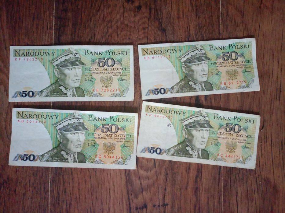 Banknot 50 złotych seria K  Karol Świerczewski rok 1988