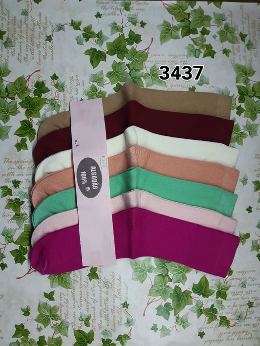 7 pares de meias Tam. 34/37 em algodão do bom!