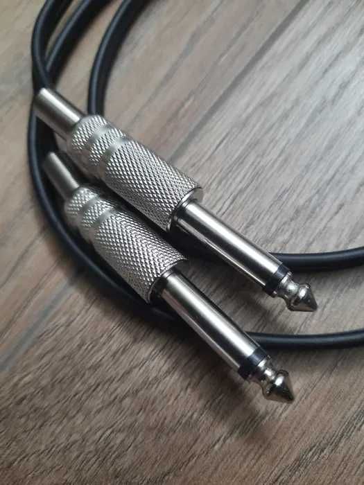Аудио кабель 2 x jack 6,3 моно - гнездо 3,5 стерео