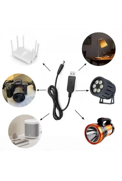 Кабель живлення для роутера USB-DC 12 V Power Banka Шнур для інтернету