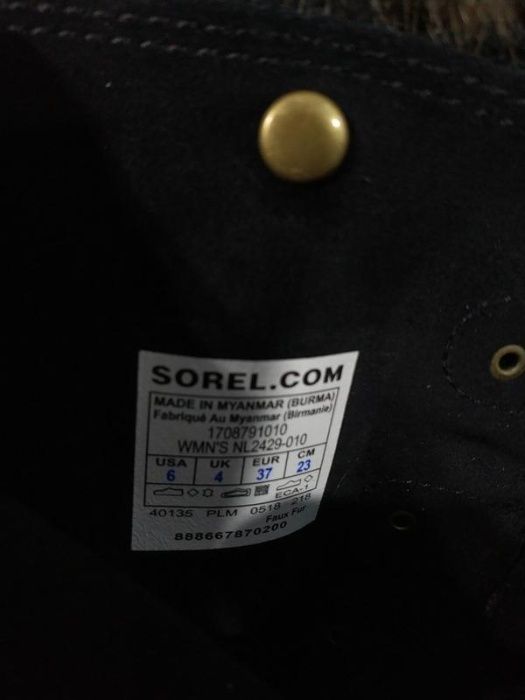 Новые! Сапоги кожаные Sorel Joan of Arctic (Канада)! Оригинал!р.37/24