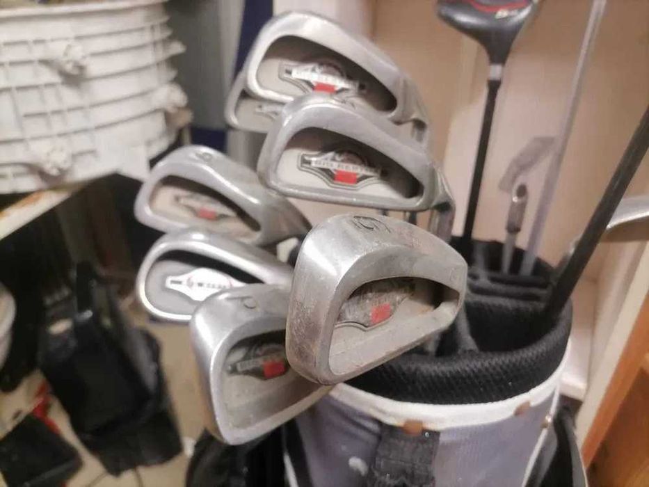 Vendo saco com vários tacos de golfe