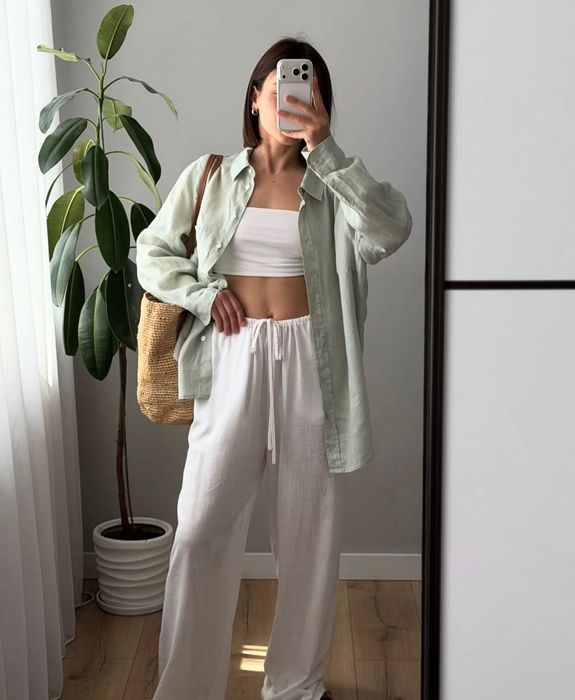 Сорочка льон 100% Zara