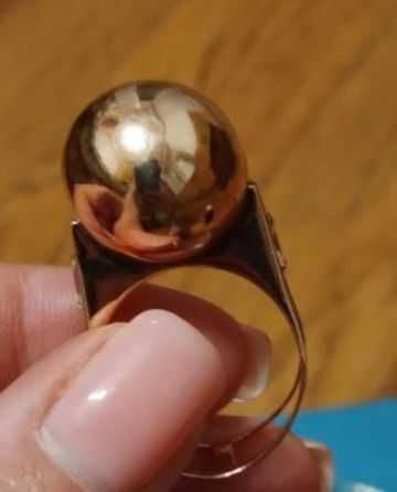 Золотой набор 585 кольцо + серьги шары