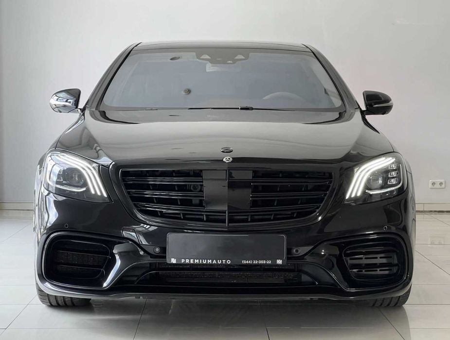 Комплект обвісу mercedes s class w222 стиль amg s63 бампер решітка амг