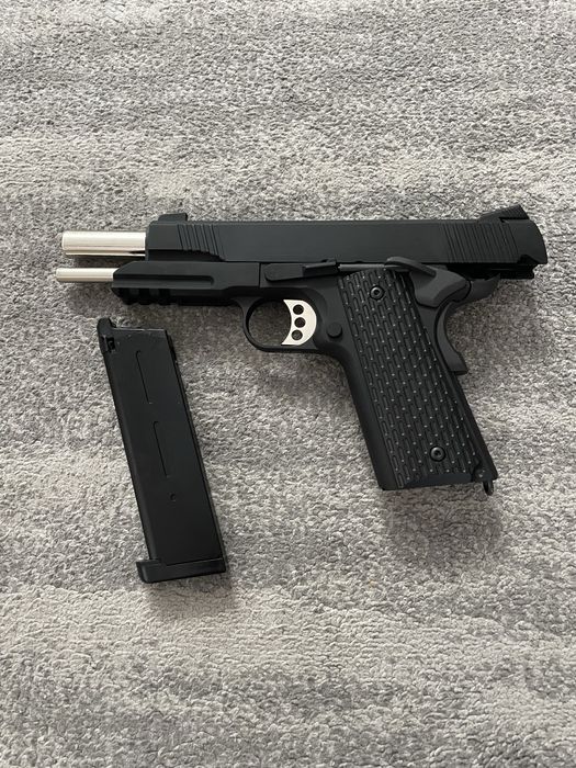 PISTOLA 1911 FULL METAL GREEN GAS AIRSOFT-  ENVIO GRATIS