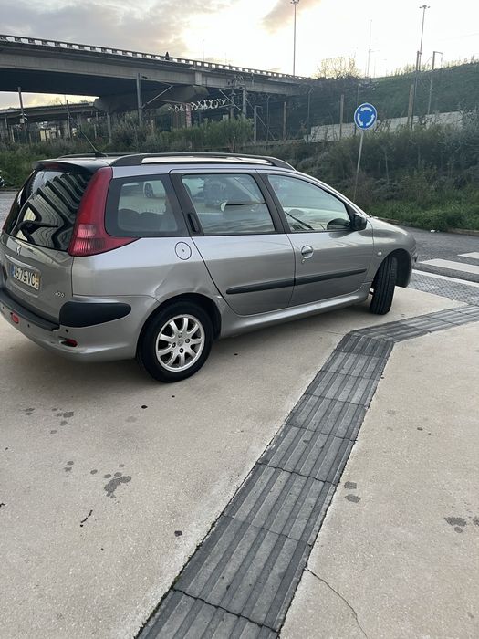 Pegeot 206 sw, cinzento, de 2003