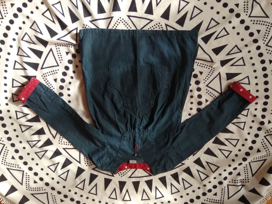 Sukienka jeansowa niebieska 122/128 Polarn O. Pyret