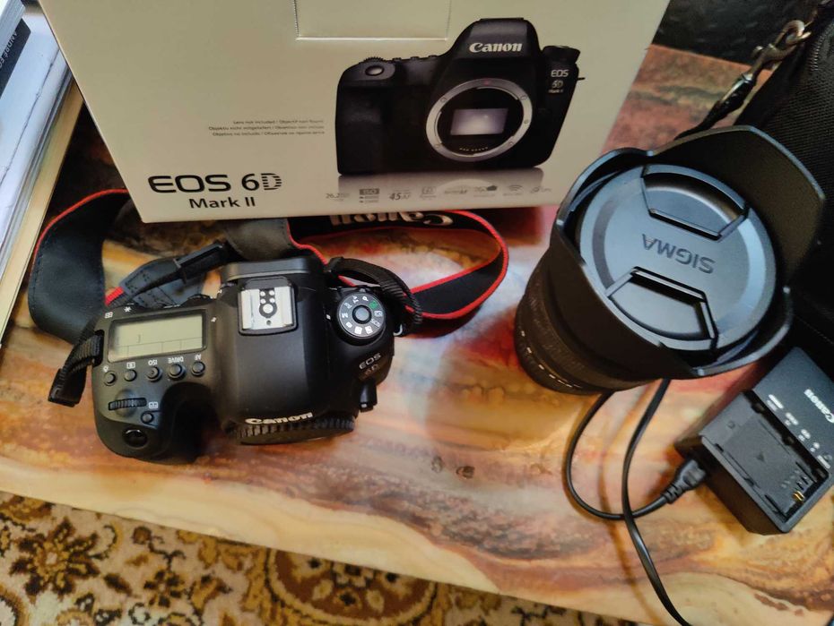 Canon 6D Mark II (COMO NOVA < 9k disparos) + Sigma 24-70mm f/2.8 EX DG