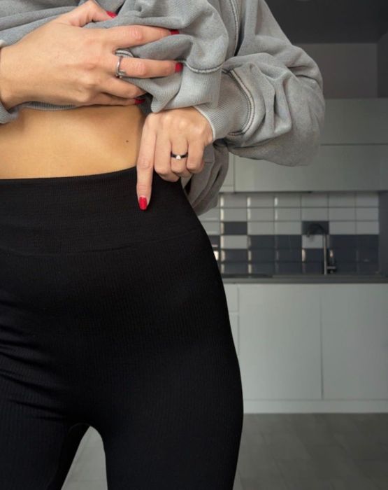 ‼️PUSH UP‼️ НА ХУТРІ‼️ Лосіни в рубчик утеплені з пушап. Легінси. Зима